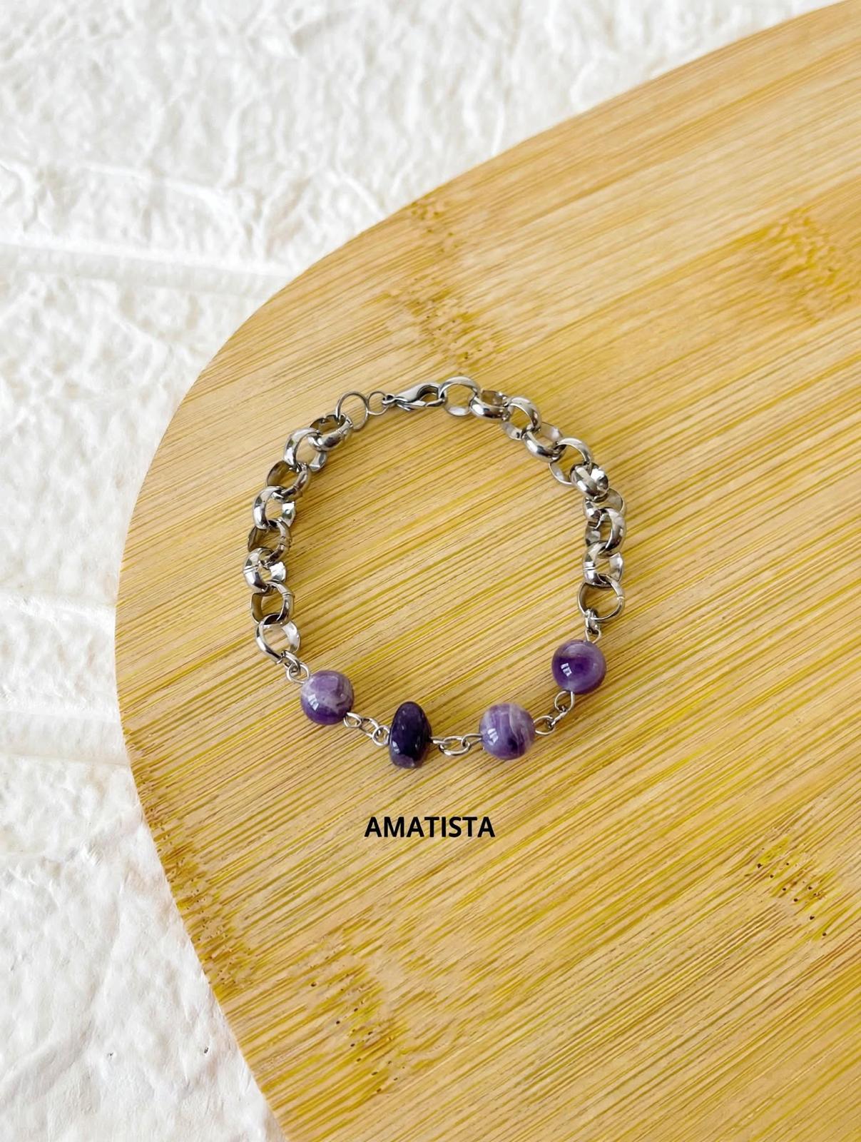 Pulsera de Piedra Natural Amatista