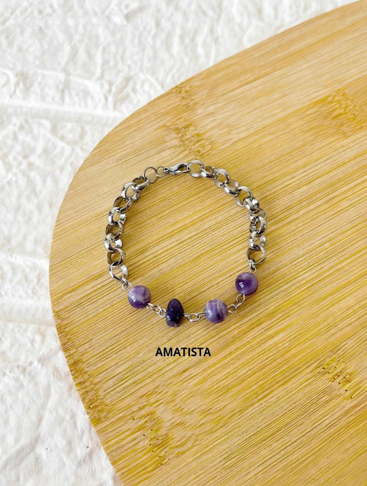 Pulsera de Piedra Natural Amatista