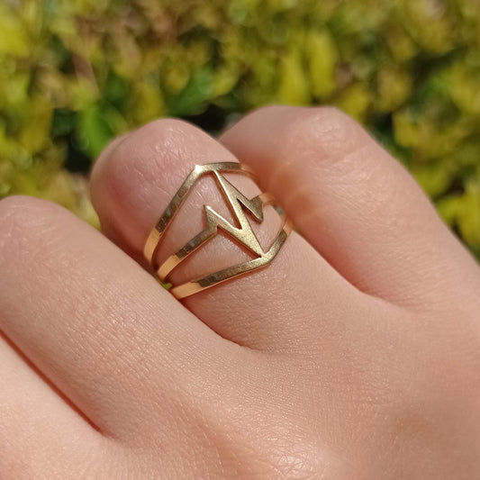 Anillo de Acero Dorado