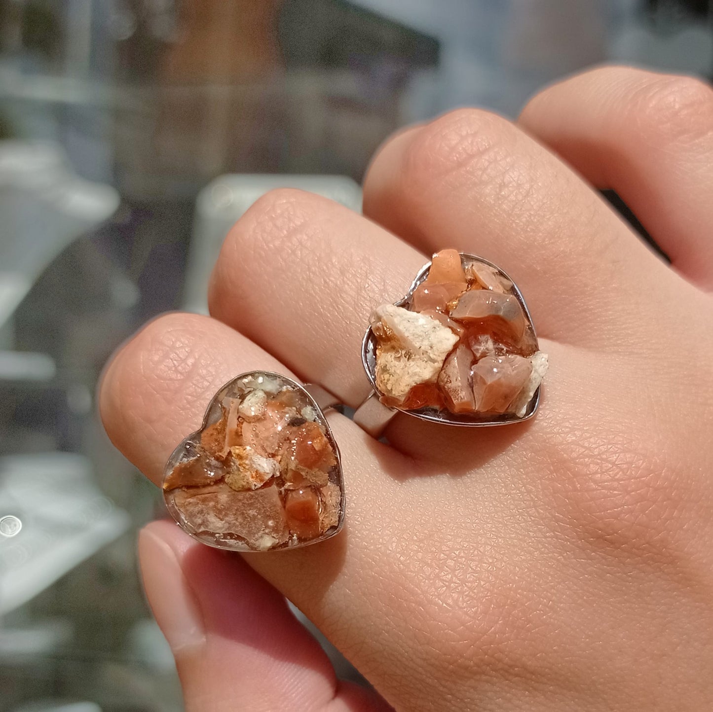 Anillo de Acero Quirúrgico y Ópalo