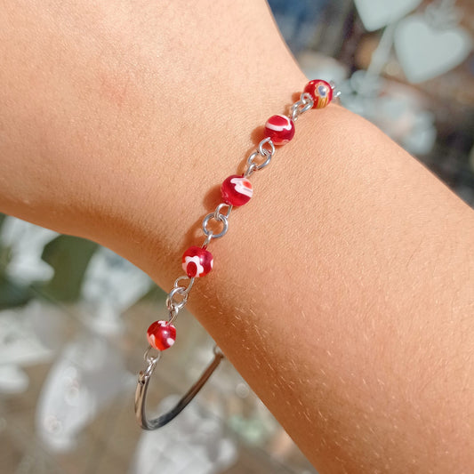 Pulsera de Acero Quirúrgico y Murano