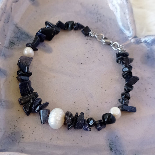 Pulsera de Piedra Estrella y Acero Quirúrgico