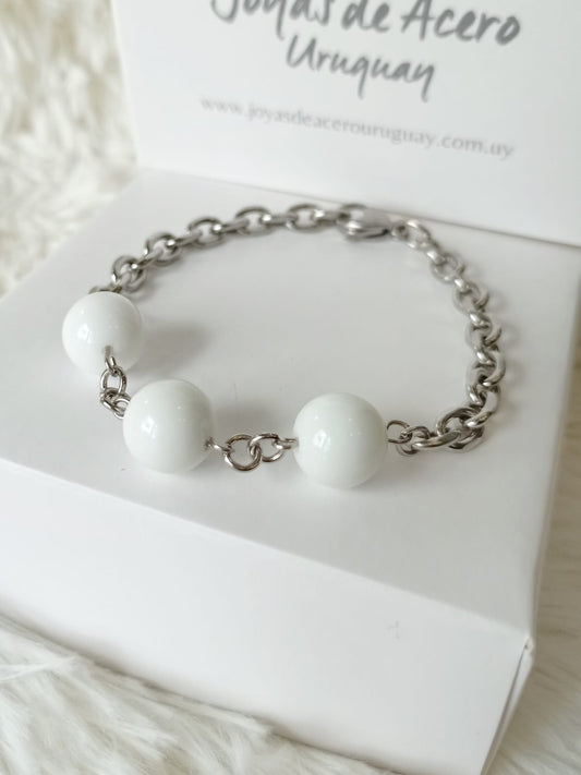 Pulsera de Acero Quirúrgico con Piedras Naturales